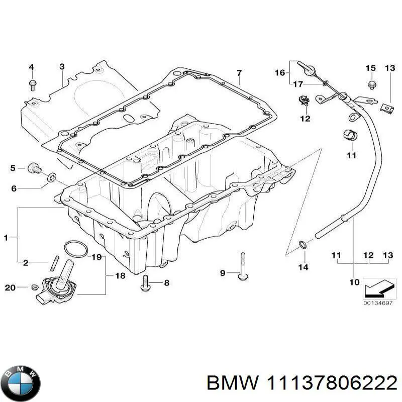 11137793070 BMW panela de óleo de cárter do motor