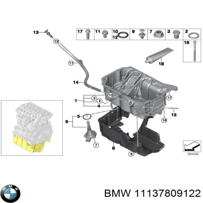 Поддон двигателя 11137809122 BMW