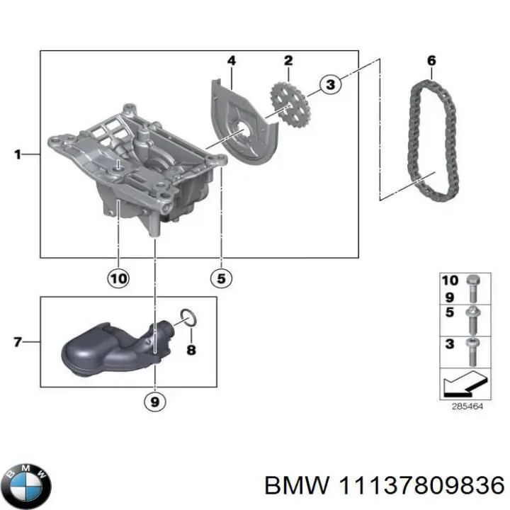 Прокладка поддона картера 11137809836 BMW