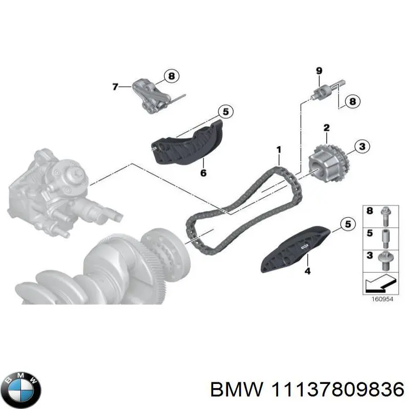 11137809836 BMW Прокладка масляного поддона картера