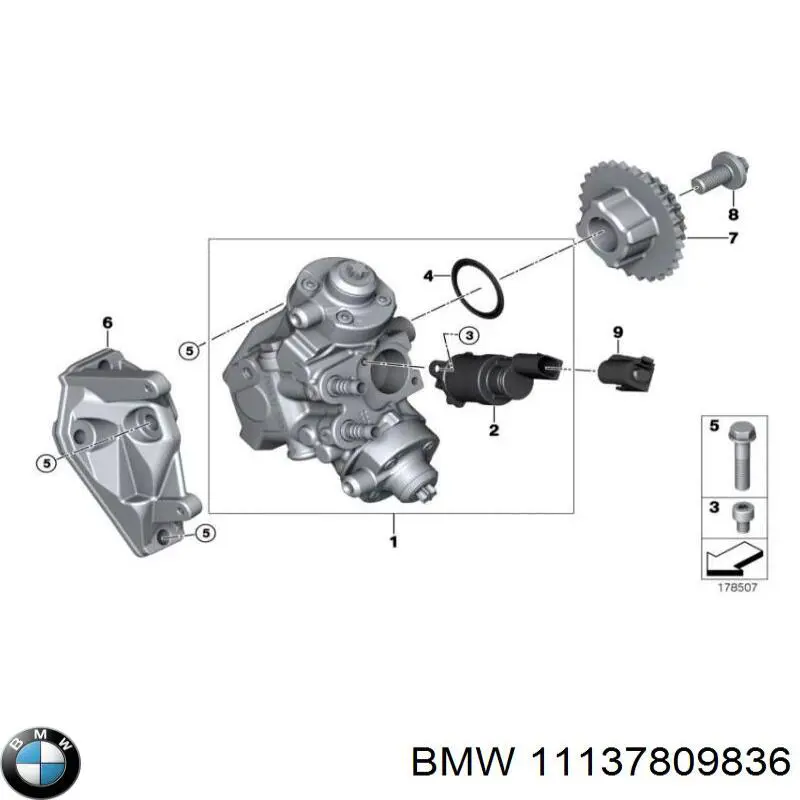 Купить 11137809836 BMW Прокладка поддона картера
