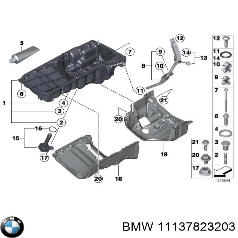 11137823203 BMW panela de óleo de cárter do motor