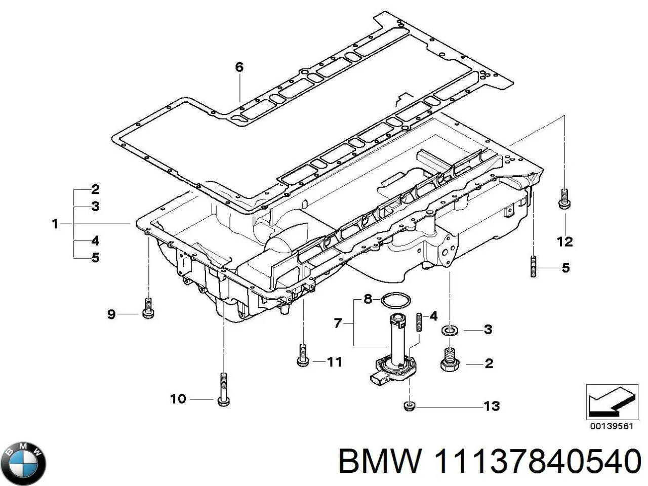 11137840540 BMW Картер масляный