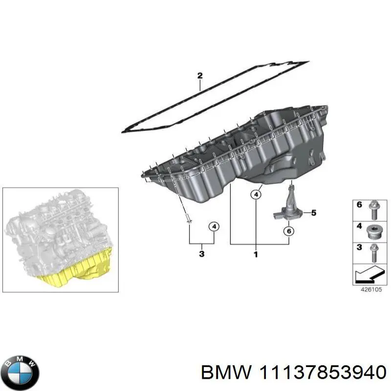 Болт поддона двигателя BMW 11137853940