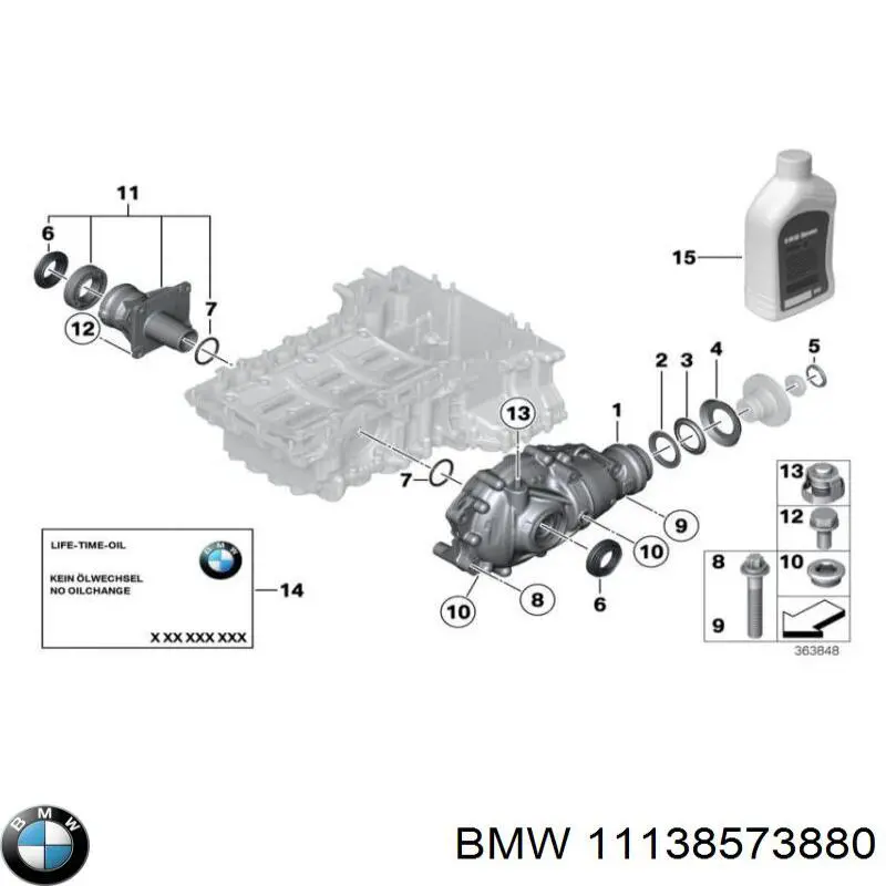 Купить 11138573880 BMW Поддон картера двигателя