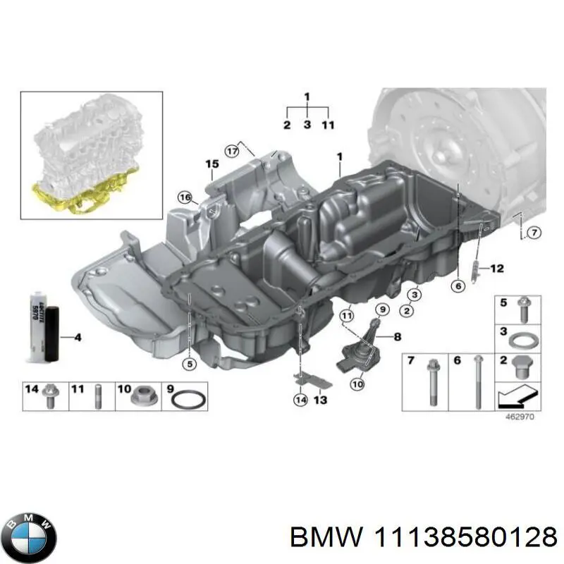  Поддон двигателя BMW 7 