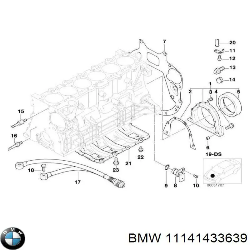 11141433639 BMW прокладка передней крышки двигателя правая