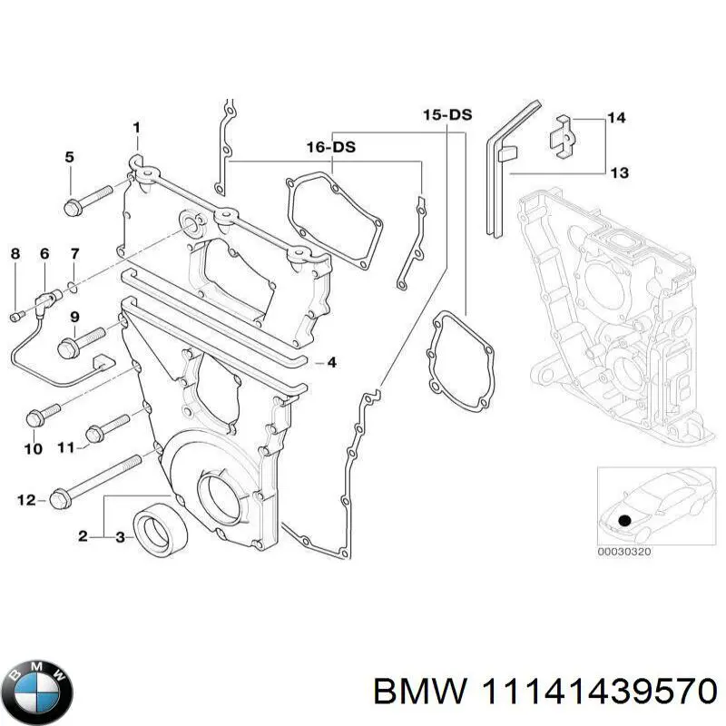 Купить 11141439570 BMW Передний сальник коленвала