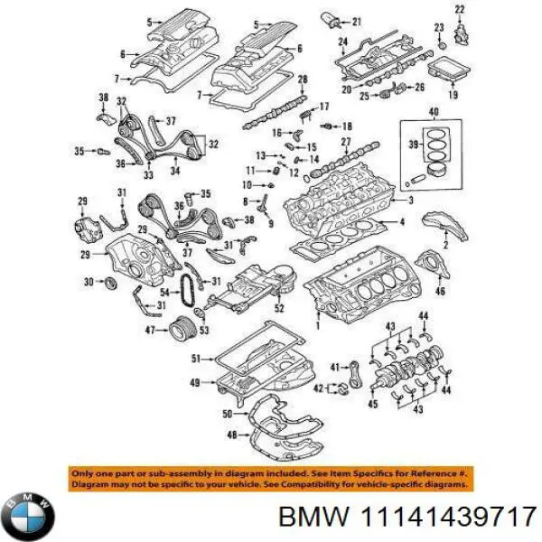 Прокладка передньої кришки двигуна, комплект 11141439717 BMW