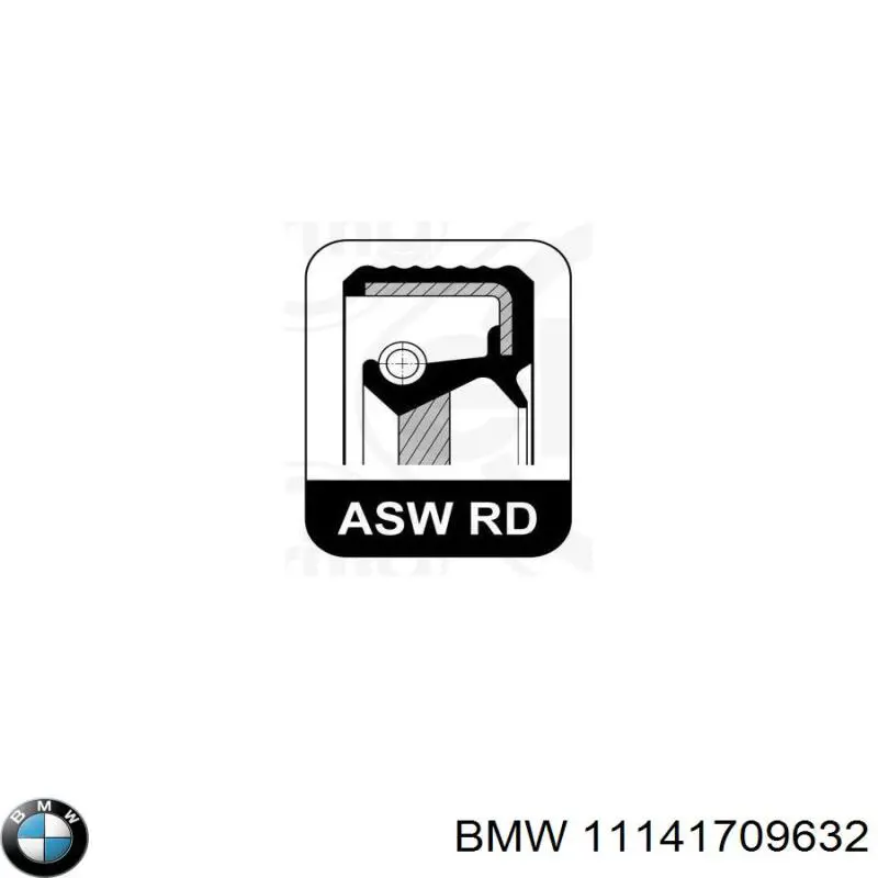11141709632 BMW сальник коленвала двигателя передний