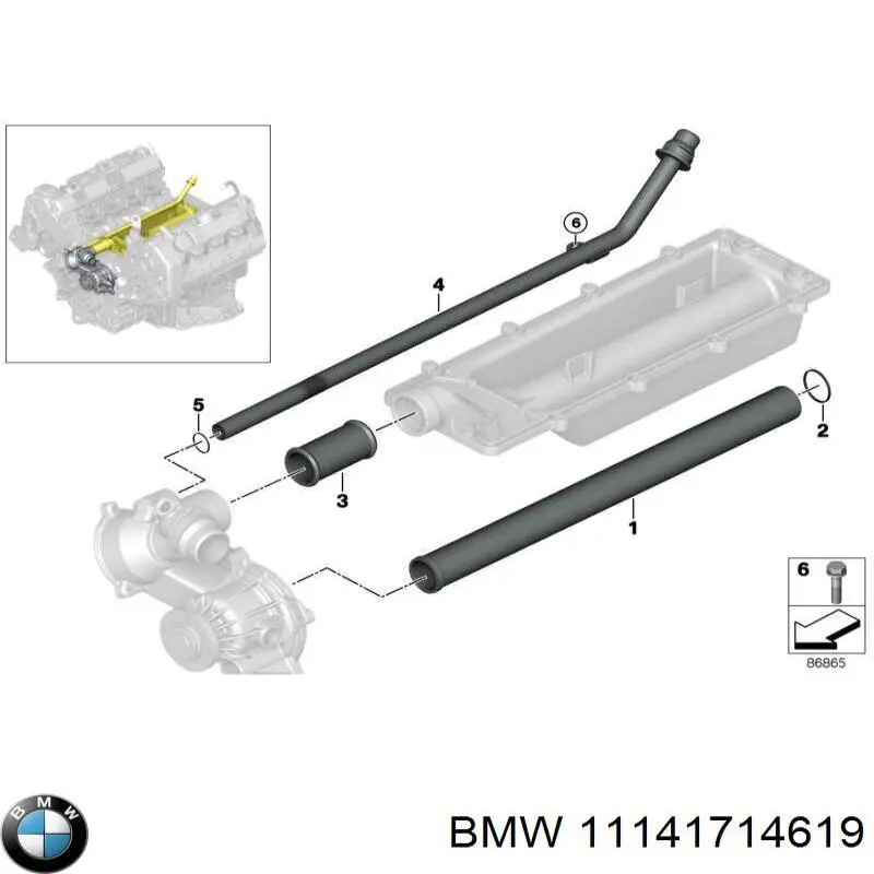 Сальник коленвала передний BMW 11141714619