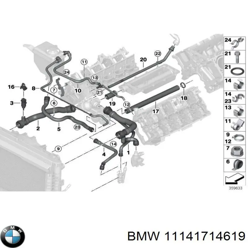 Купить 11141714619 BMW Передний сальник коленвала