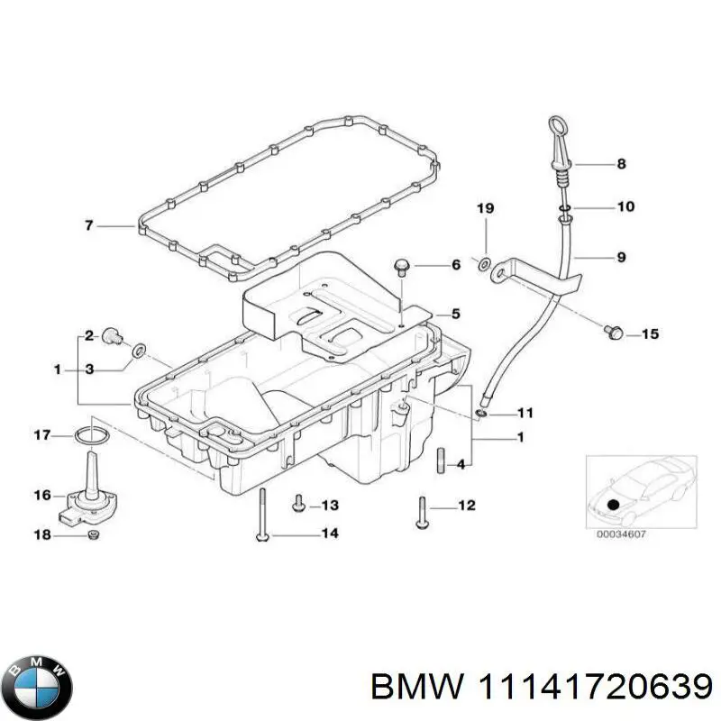 11141720639 BMW прокладка передней крышки двигателя левая
