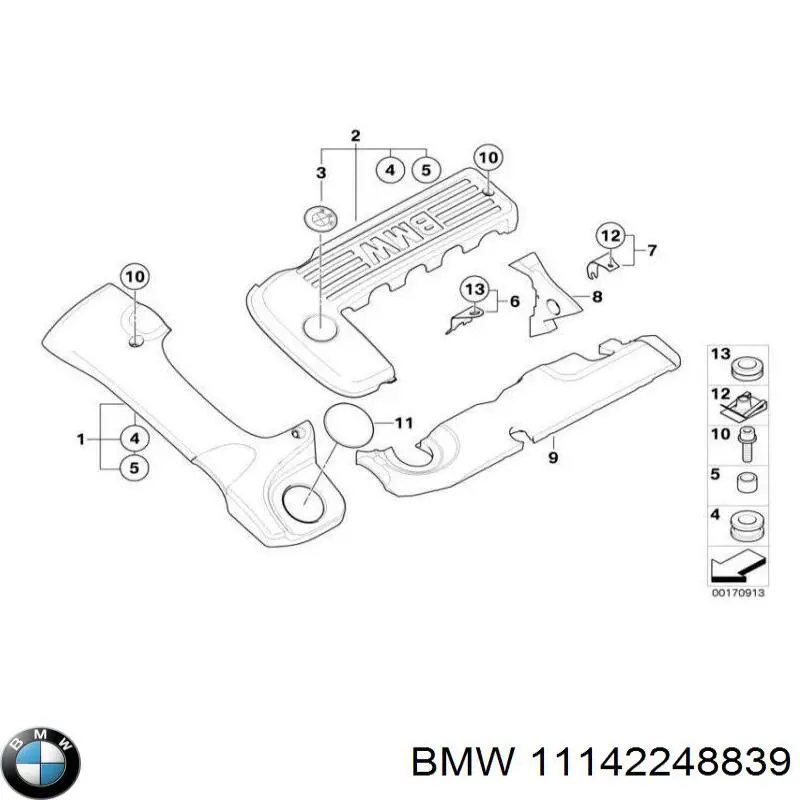 Молдинг стекла заднего BMW 11142248839 цена, от 12.42 USD