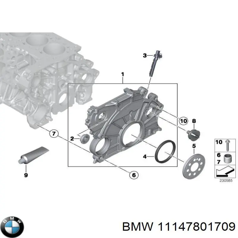 Купить 11147801709 BMW Пробка поддона двигателя