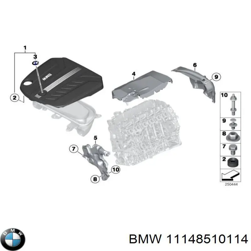 11148510114 BMW tampa de motor decorativa