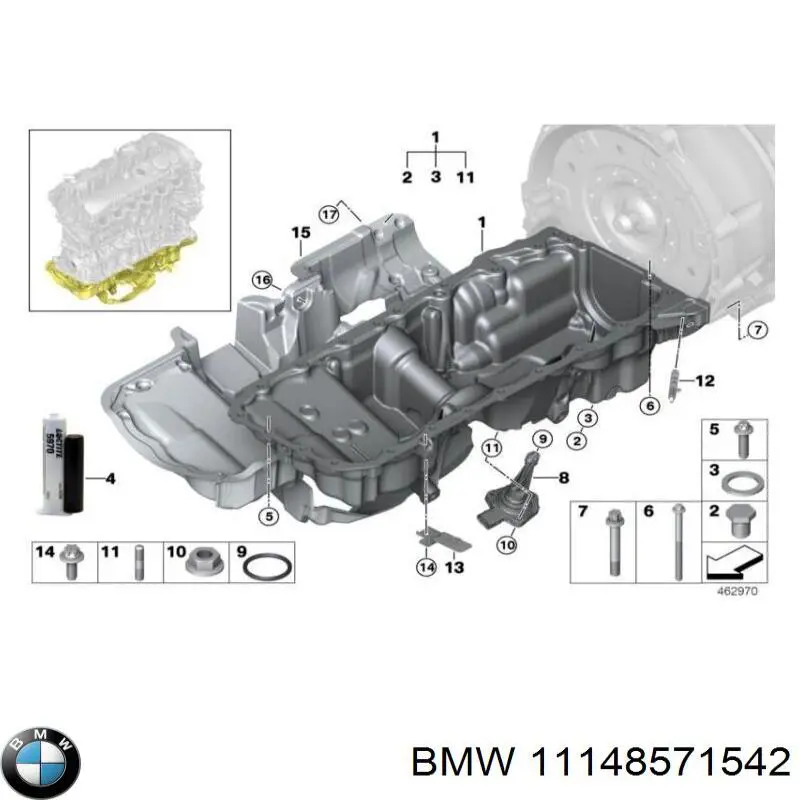 11148571542 BMW Крышка мотора декоративная