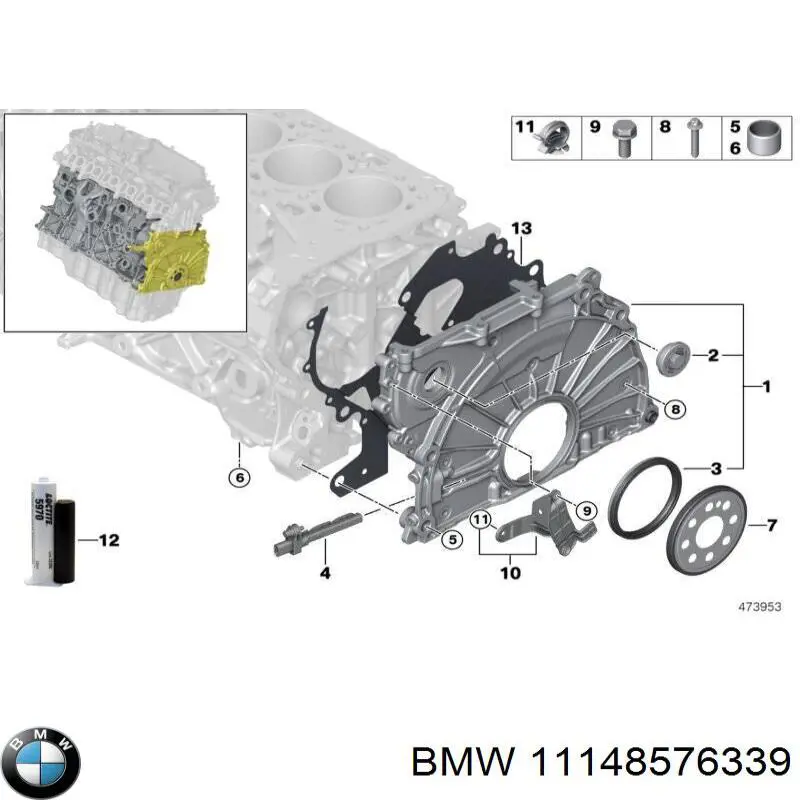 Пробка поддона двигателя BMW 11148576339