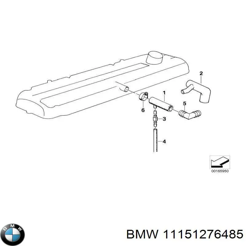 Tubo De Ventilacion Del Carter (Separador de Aceite) 11151276485 BMW