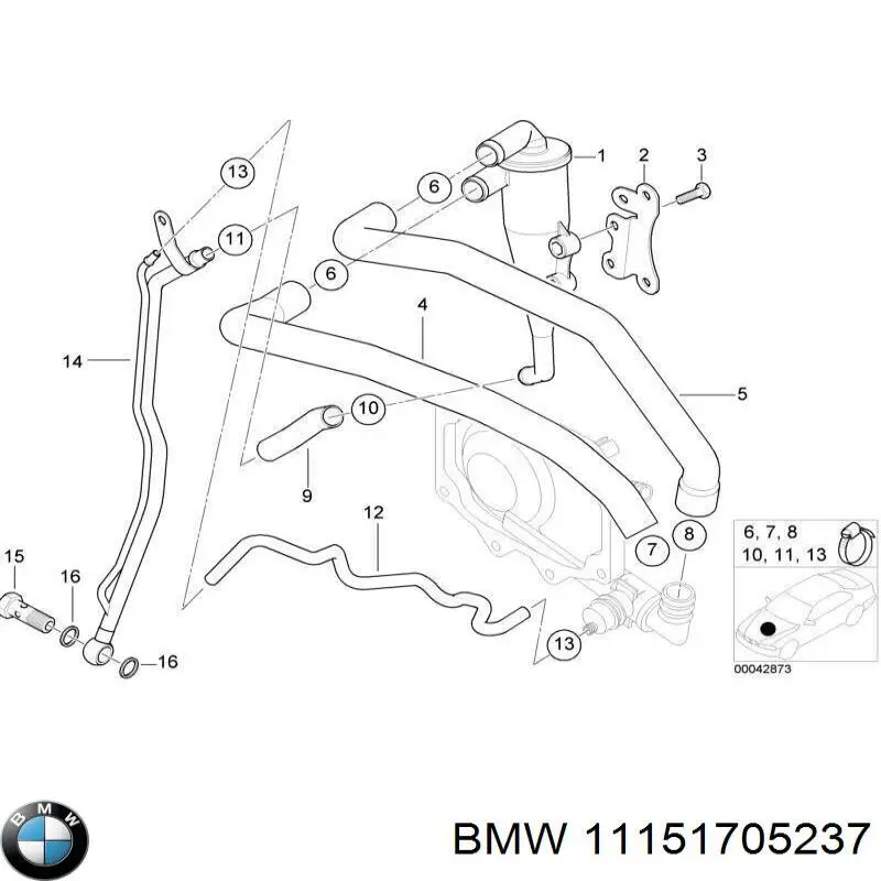 Купить 11151705237 BMW Клапан PCV