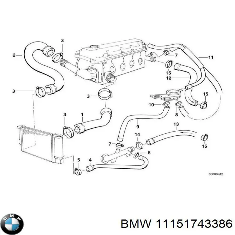 Патрубок вентиляции картера, маслоотделителя BMW 11151743386 цена, от 21.87 USD