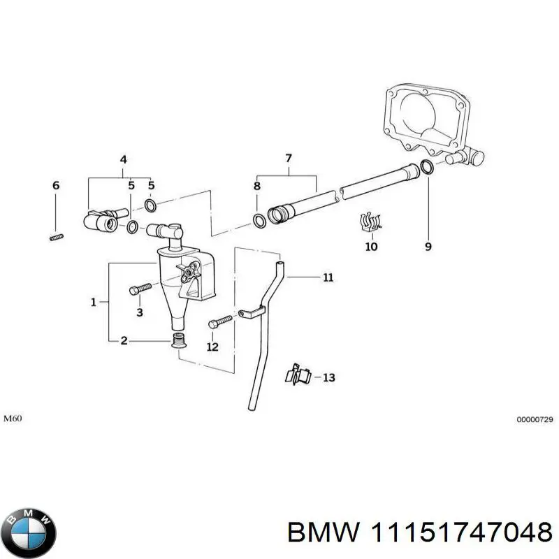 Пробка поддона двигателя 11151747048 BMW