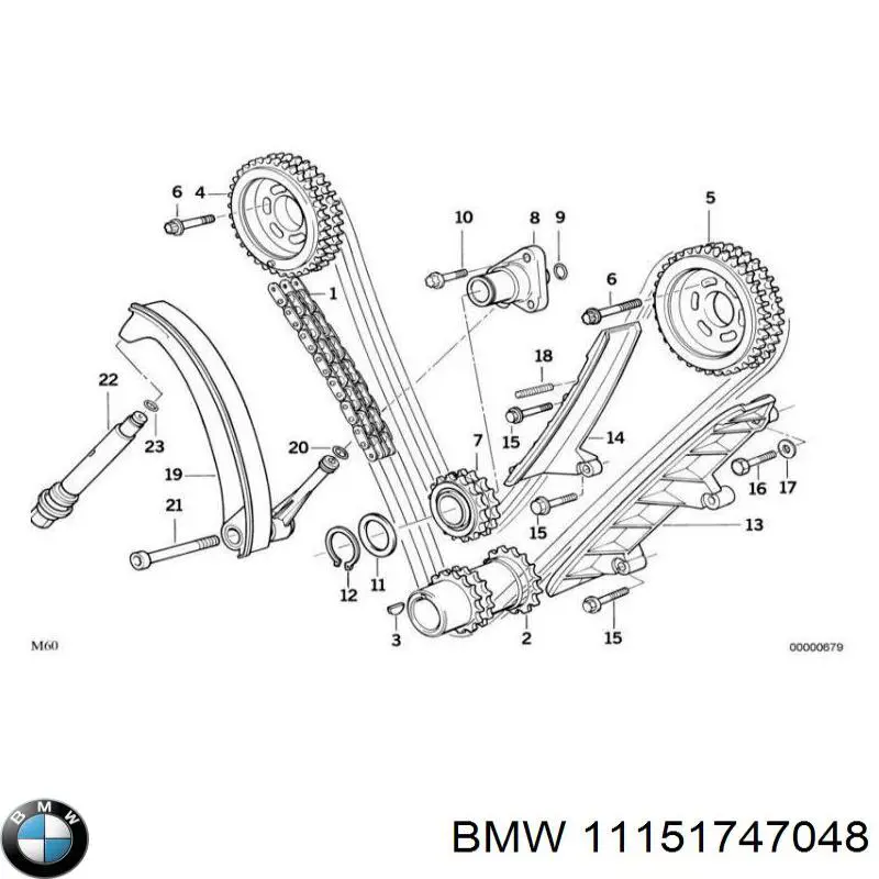 Пробка поддона двигателя 11151747048 BMW