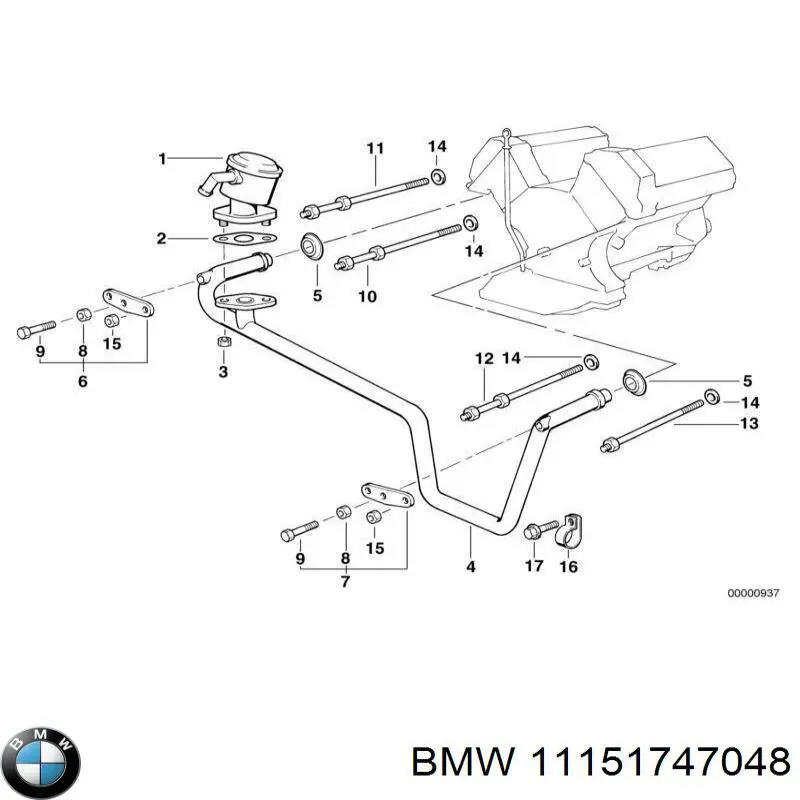 Болт поддона BMW 11151747048