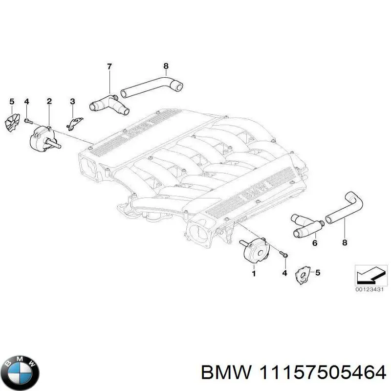 11157505464 BMW válvula egr de recirculação dos gases