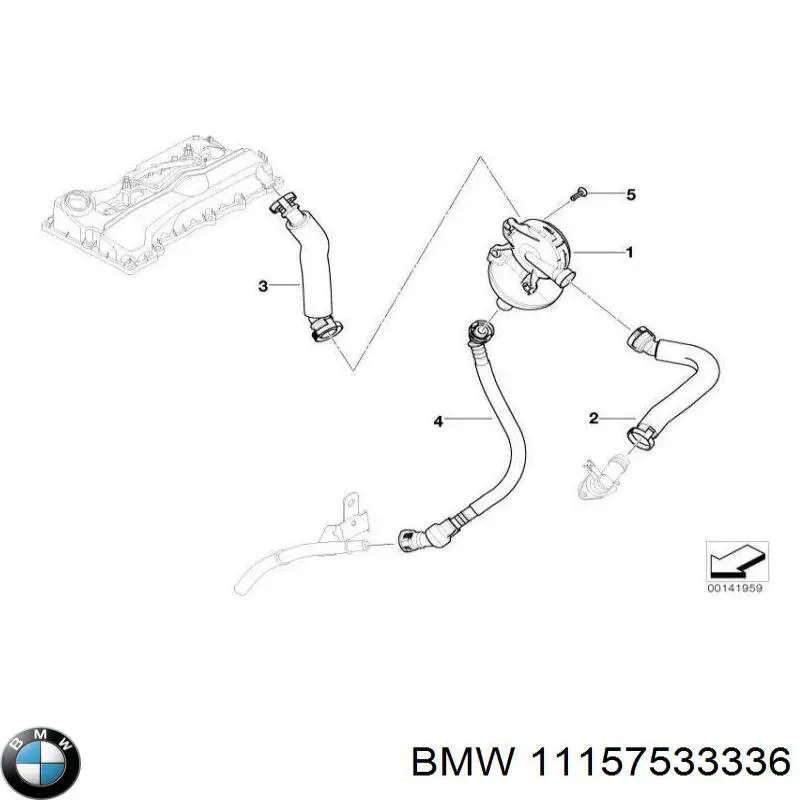 Клапан вентиляции картерных газов 11157533336 BMW