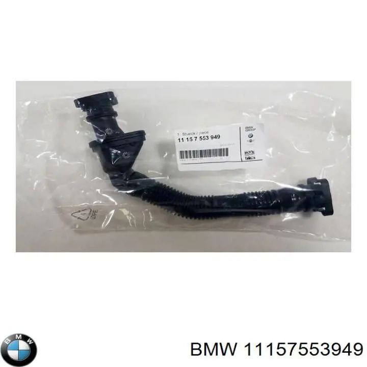 11157553949 BMW cano derivado de ventilação de cárter (de separador de óleo)