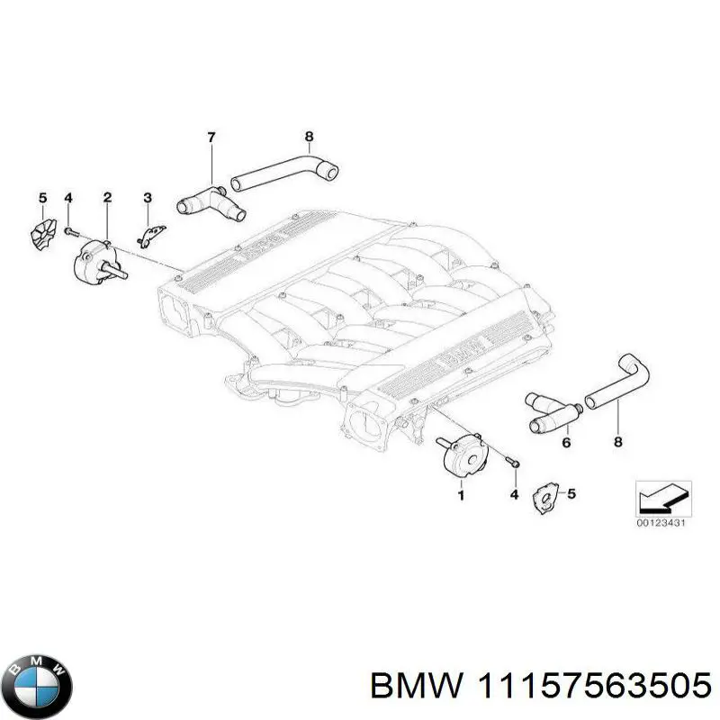 Клапан EGR рециркуляции газов BMW 11157563505