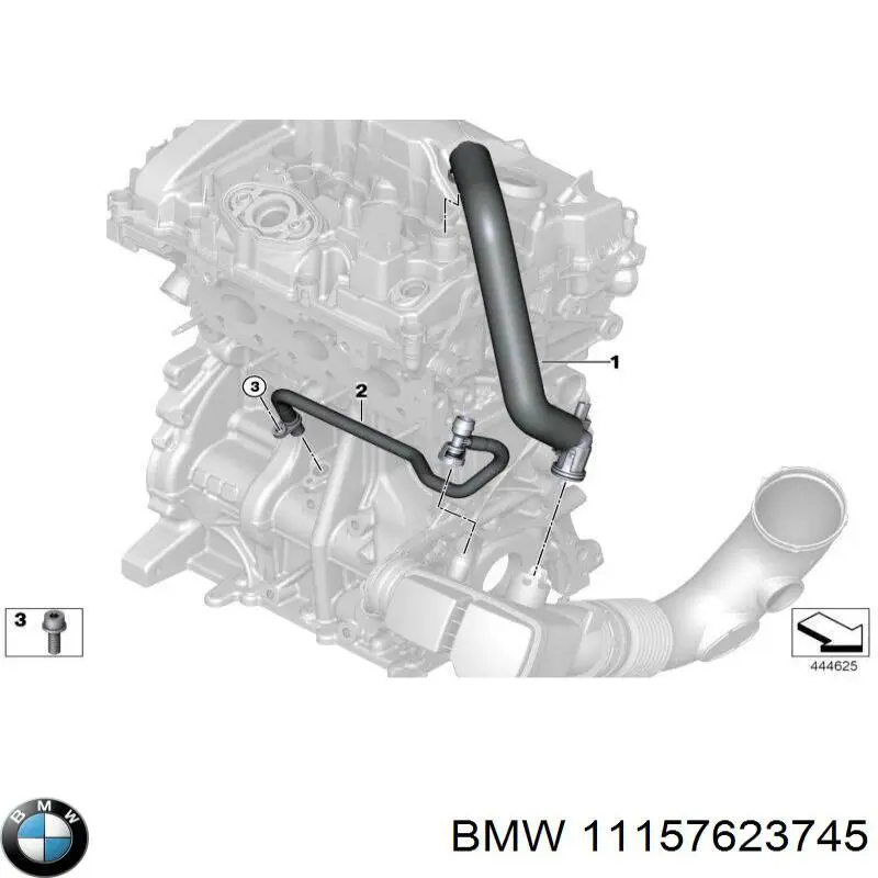 Патрубок вентиляции картера (маслоотделителя) на BMW X4 (G02, F98) купить.