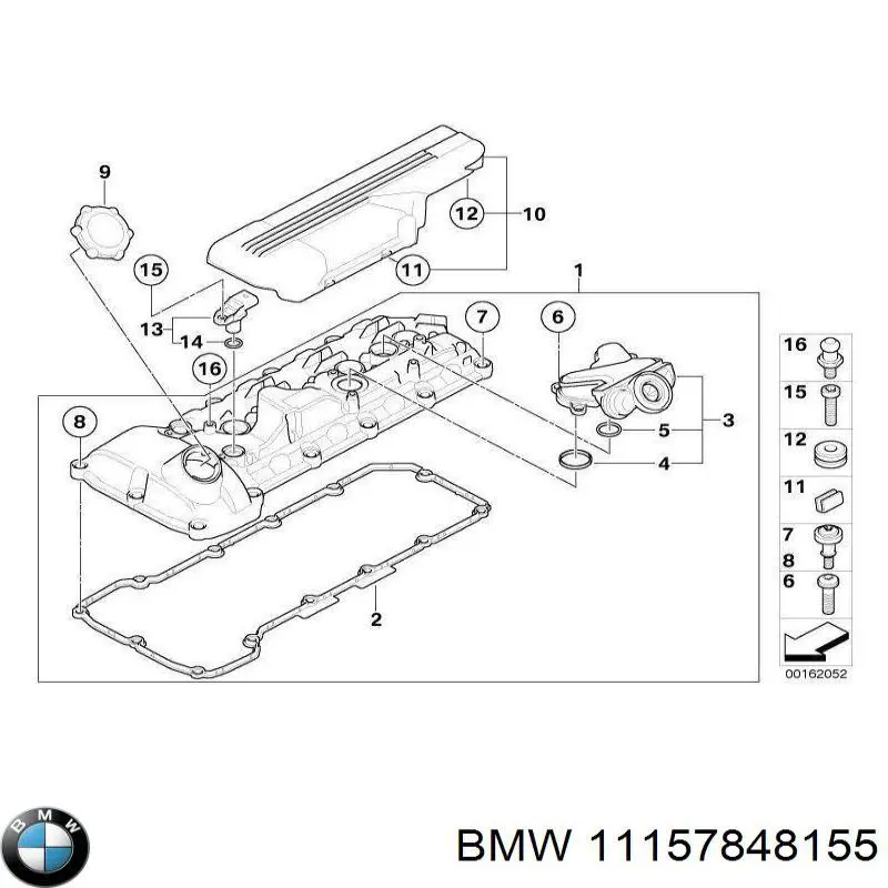 11157838274 BMW Клапан PCV вентиляции картера