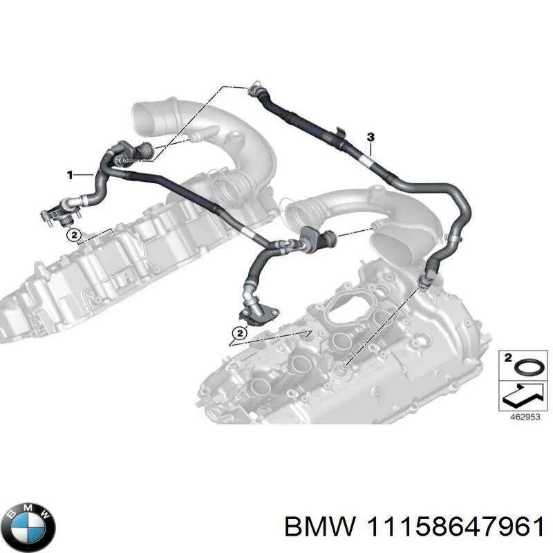 Купить 11157601451 BMW Трубка картера воздушная