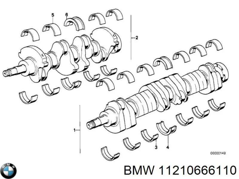 11210666110 BMW Подшипник скольжения коленвала