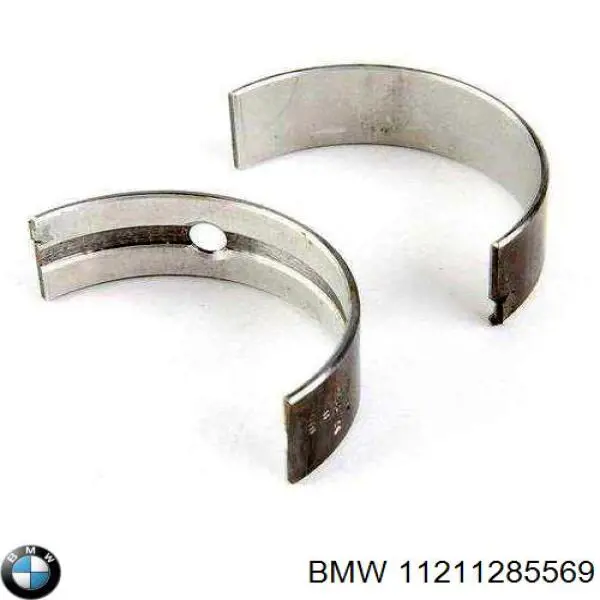 11211285569 BMW вкладыши коленвала коренные, комплект, стандарт (std)