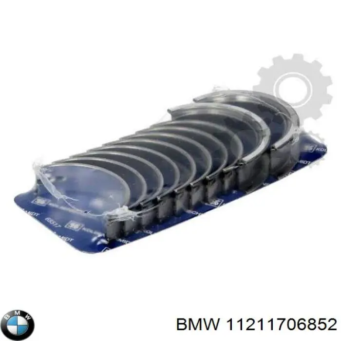 Вкладыши коленвала, коренные, комплект, 1-й ремонт (+0,25) BMW 11211706852 цена, от 51.81 USD