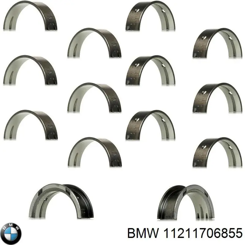 Вкладыши коленвала, коренные, комплект, 2-й ремонт (+0,50) BMW 11211706855 цена, от 57.22 USD