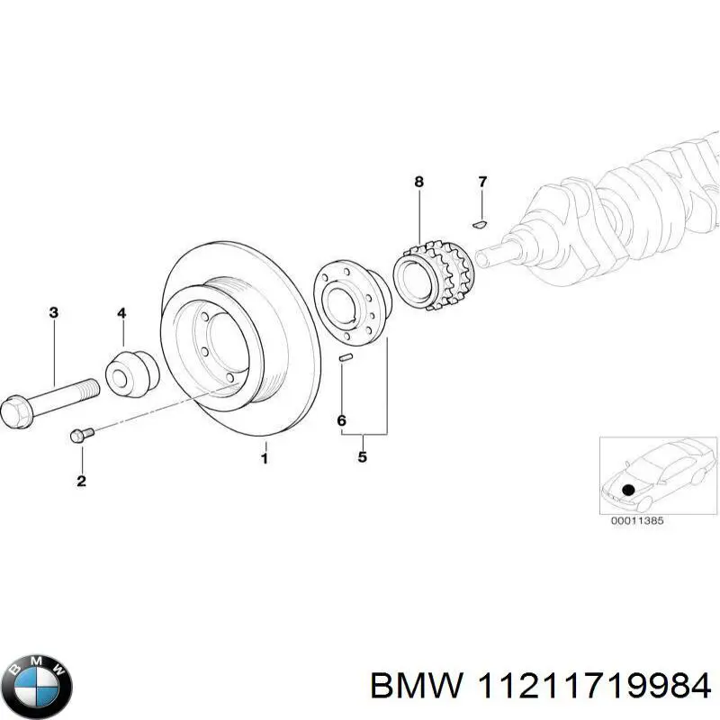 1719984 BMW Звезда коленчатого вала