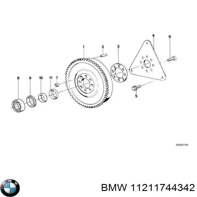 11211744342 BMW пыльник подшипника маховика