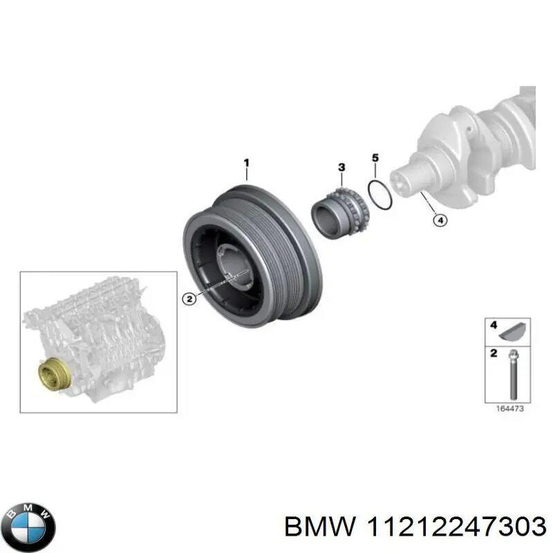 11212247303 BMW звездочка-шестерня привода коленвала двигателя