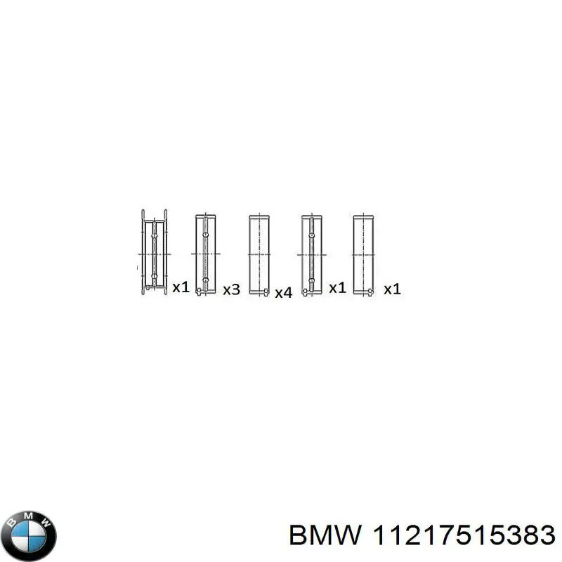 Купить 11217515383 BMW Вкладыши шатунные, 1-й ремонт