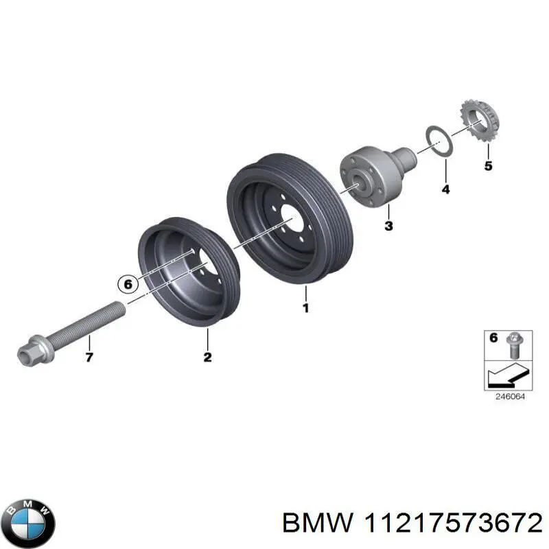 Болт шкива коленвала на BMW 7 (F01, F02, F03, F04) купить.