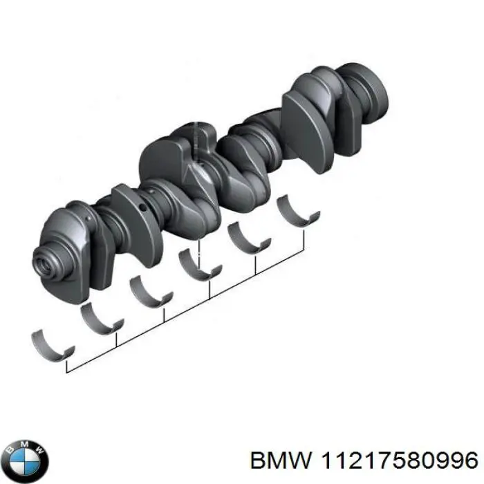 Вкладыши коленвала коренные, комплект, 1-й ремонт (+0,25) 11217580996 BMW