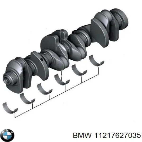 Купить 11217580995 BMW Вкладыши коленвала, коренные, комплект, стандарт (STD)
