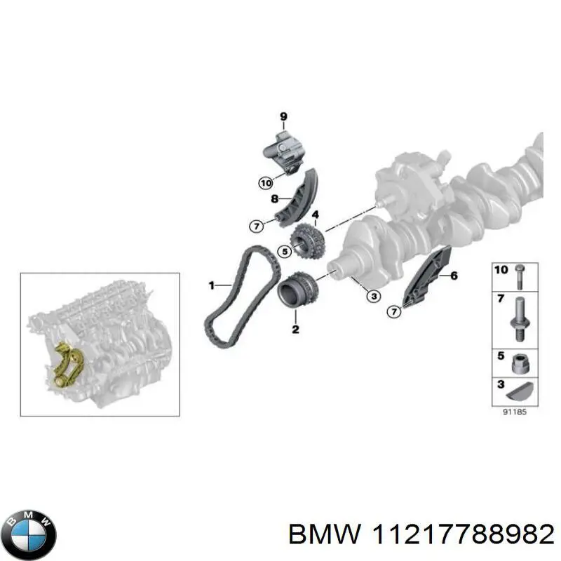Piñón del cigüeñal  BMW 3 