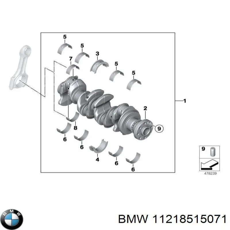 11218515071 BMW Коленвал двигателя