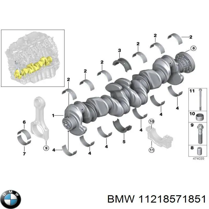 Cambota de motor para BMW 5 (G30, F90)