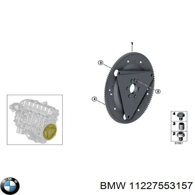 Маховик двигателя BMW 11227553157